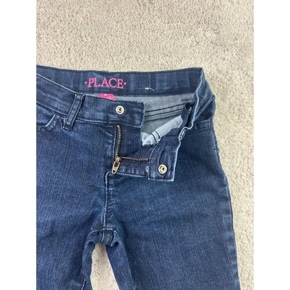Childrens Place Girls‎ Denim Bermuda Shorts Size 6 Dark Wash Cotton/Spandex